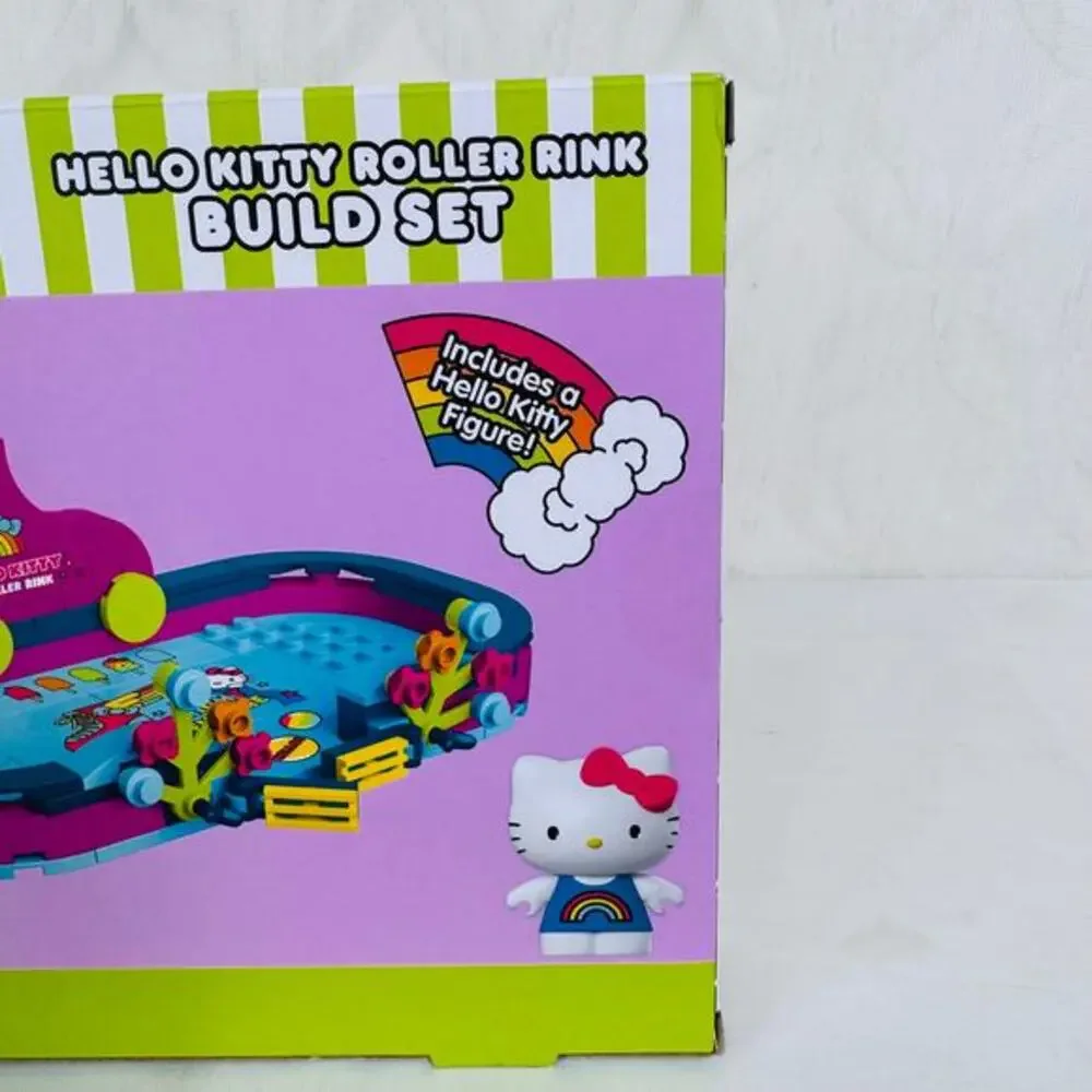 Sanrio Hello Kitty Roller‎ Rink Kid's Building Block Toy, 111 Piece
